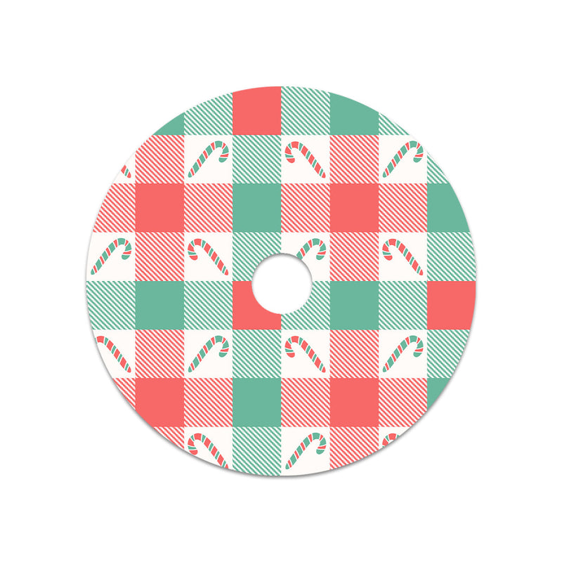 Peelz Peppermint Plaid Freestyle Libre 2 Sticker - Pump Peelz Peelz/Stickers