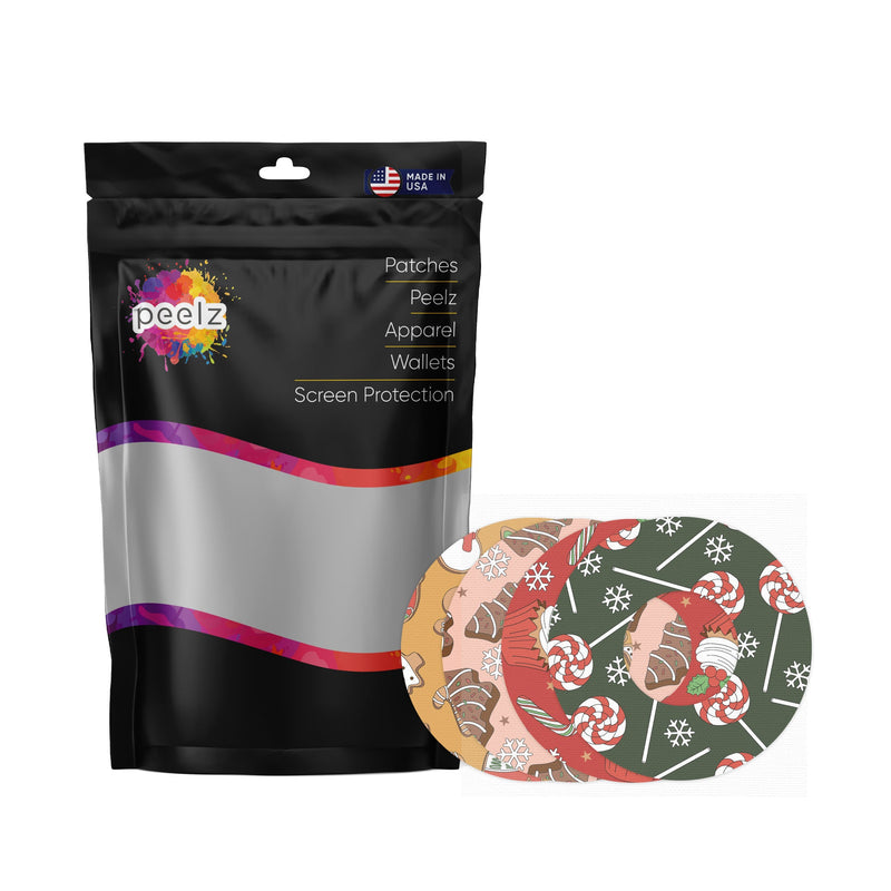 Peelz Christmas Treats Variety Freestyle Libre 2 Patch Tape - Pump Peelz Patch Medical Tape