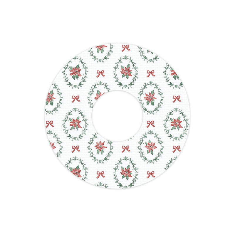 Peelz Poinsettia Parade FreeStyle Libre 3 Plus & Lingo  Patch Tape - Pump Peelz Patch Medical Tape