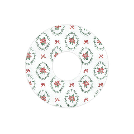 Peelz Poinsettia Parade FreeStyle Libre 3 Plus & Lingo  Patch Tape - Pump Peelz Patch Medical Tape