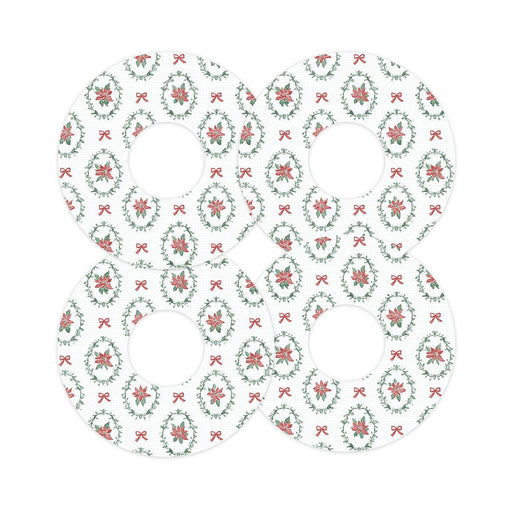 Peelz Poinsettia Parade FreeStyle Libre 3 Plus & Lingo  Patch Tape - Pump Peelz Patch Medical Tape