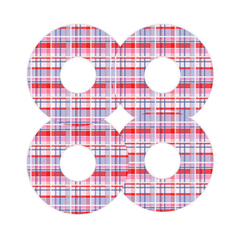 Peelz Party Plaid FreeStyle Libre 3 Plus & Lingo  Patch Tape - Pump Peelz Patch Medical Tape