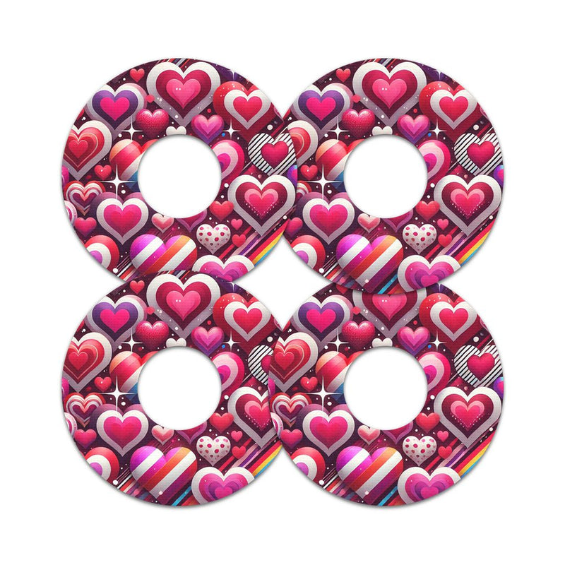 Peelz Sparkly Hearts FreeStyle Libre 3 Plus & Lingo  Patch Tape - Pump Peelz Patch Medical Tape