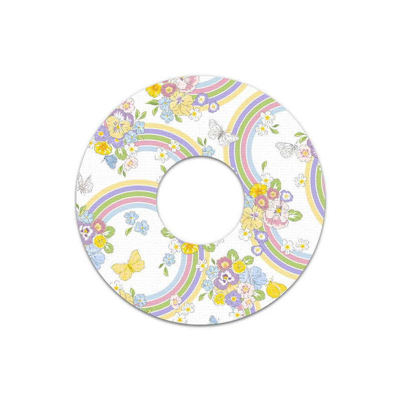 Peelz Rainbow Blooms FreeStyle Libre 3 Plus & Lingo  Patch Tape - Pump Peelz Patch Medical Tape