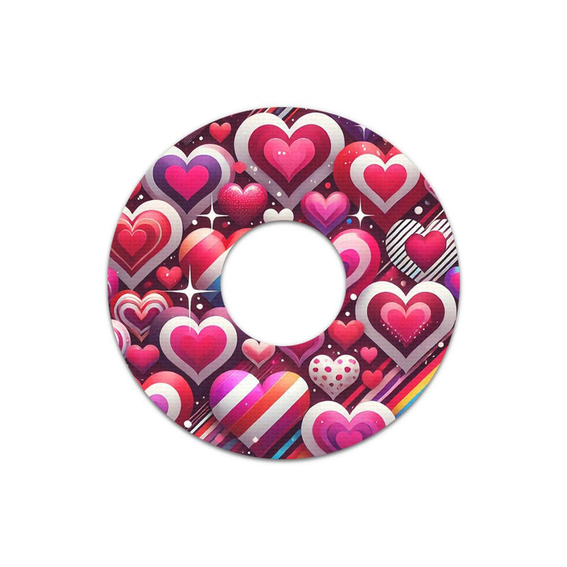 Peelz Sparkly Hearts FreeStyle Libre 3 Plus & Lingo  Patch Tape - Pump Peelz Patch Medical Tape