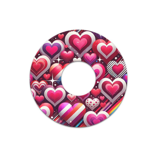 Peelz Sparkly Hearts FreeStyle Libre 3 Plus & Lingo  Patch Tape - Pump Peelz Patch Medical Tape