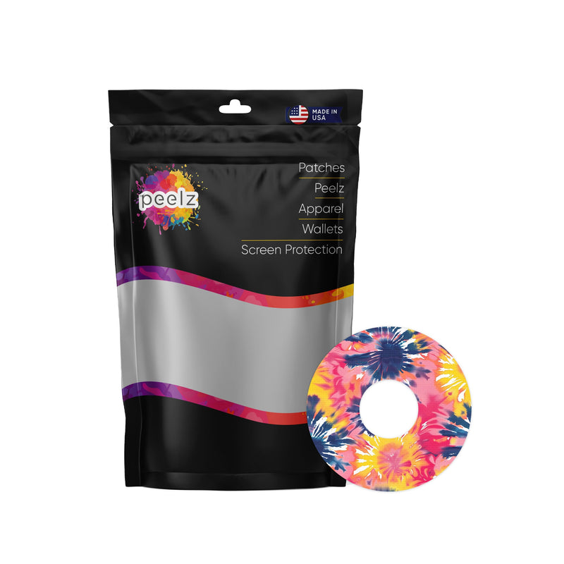 Peelz Summer Tie Dye FreeStyle Libre 3 Plus & Lingo  Patch Tape - Pump Peelz Patch Medical Tape