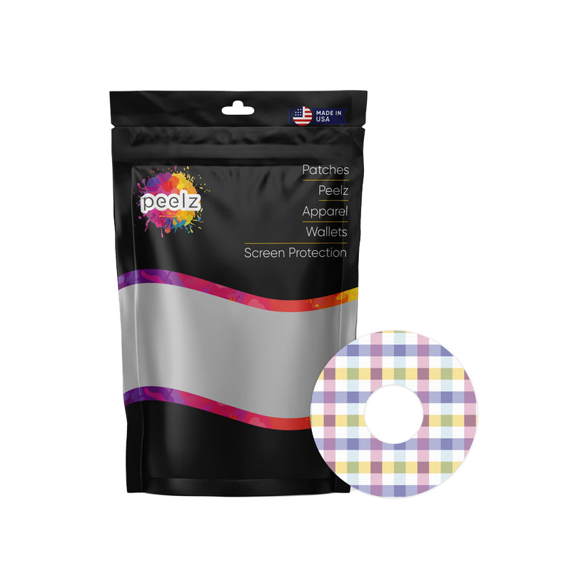 Peelz Spring Plaid Patch Tape Designed for the FreeStyle Libre 3 Plus & Lingo Patch Medical Tape