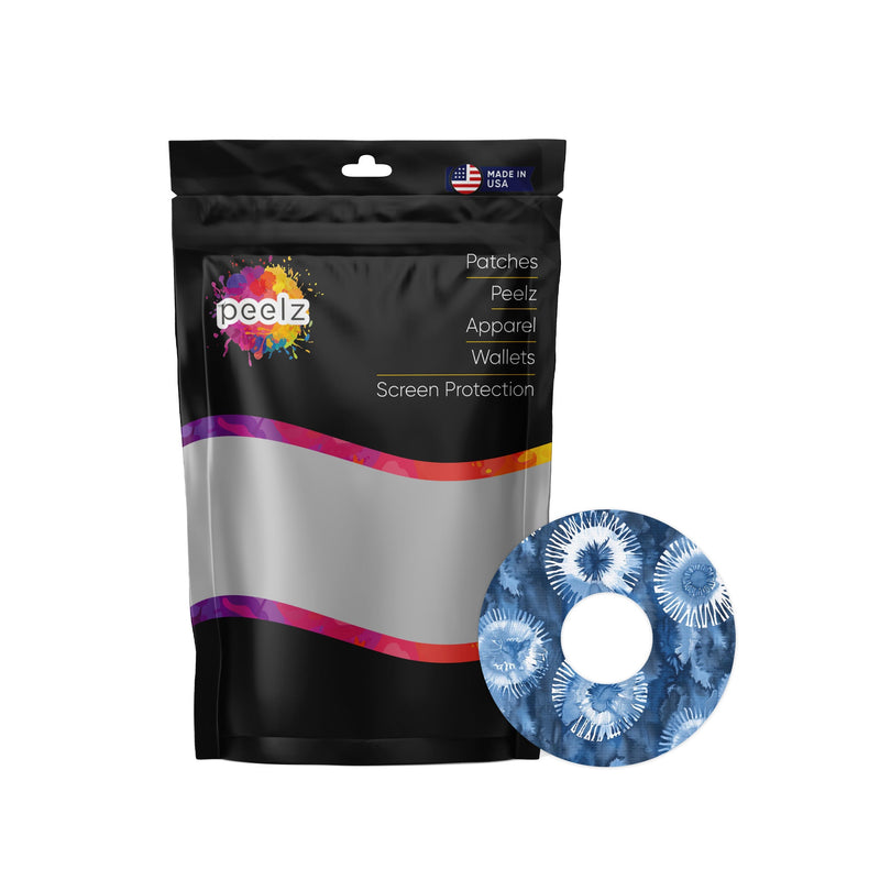 Peelz Monochrome Blue Tie Dye FreeStyle Libre 3 Plus & Lingo  Patch Tape - Pump Peelz Patch Medical Tape