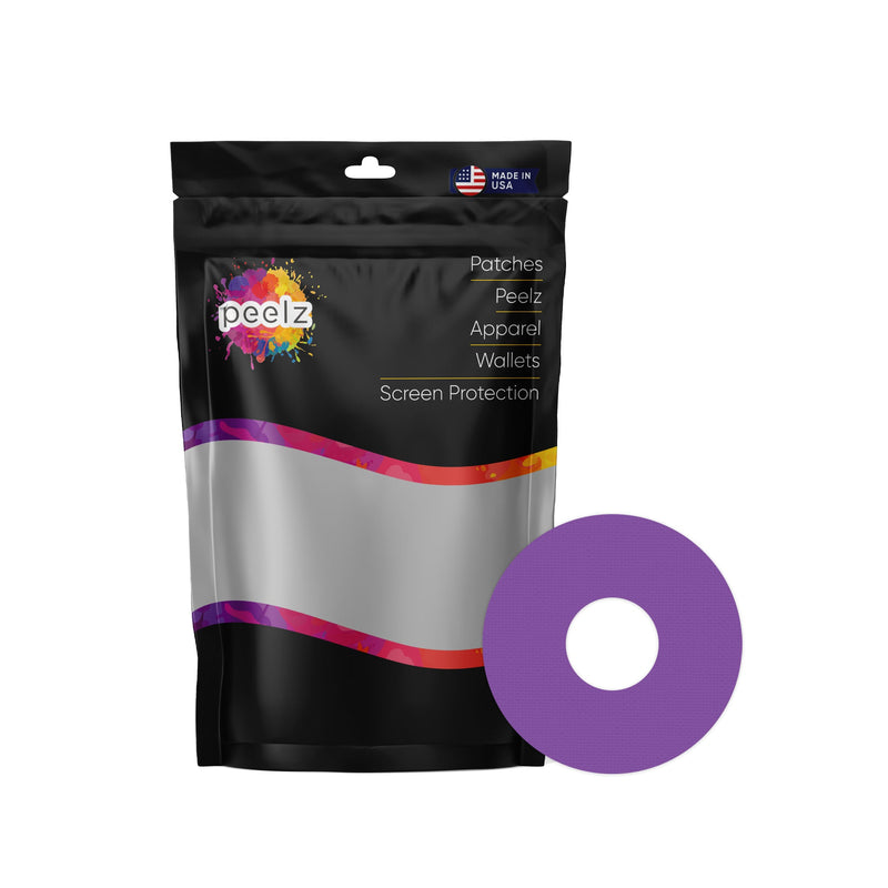 Peelz Solid Color Purple FreeStyle Libre 3 Plus & Lingo  Patch Tape - Pump Peelz Patch Medical Tape