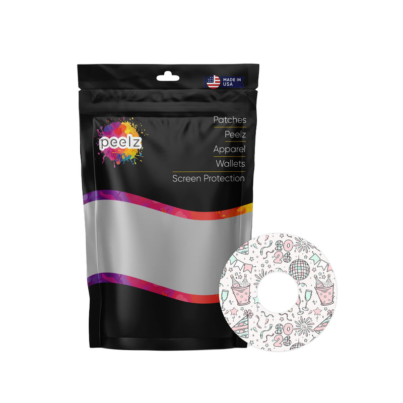 Peelz Cheers to '26 FreeStyle Libre 3 Plus & Lingo  Patch Tape - Pump Peelz Patch Medical Tape