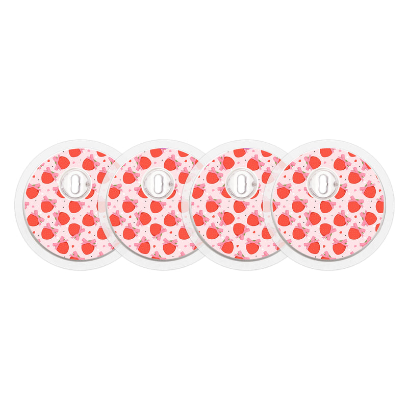 Peelz Strawberry Kisses FreeStyle Libre 3 Plus & Lingo  Sensor Sticker - Pump Peelz Peelz/Stickers