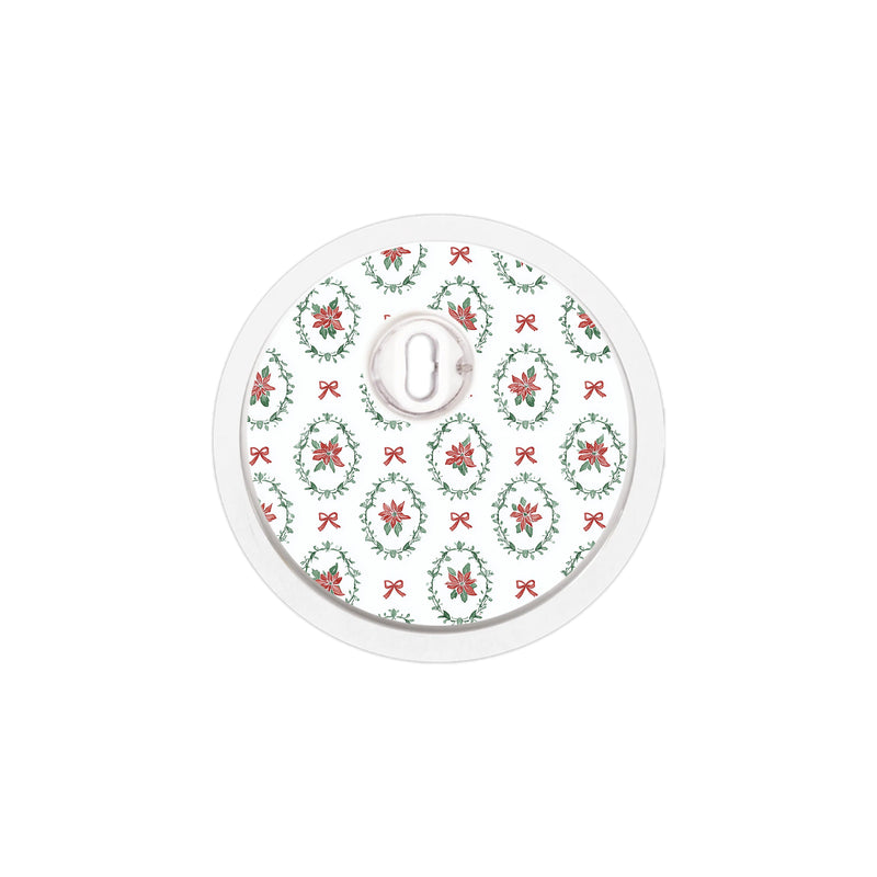 Peelz Poinsettia Parade FreeStyle Libre 3 Plus & Lingo  Sensor Sticker - Pump Peelz Peelz/Stickers