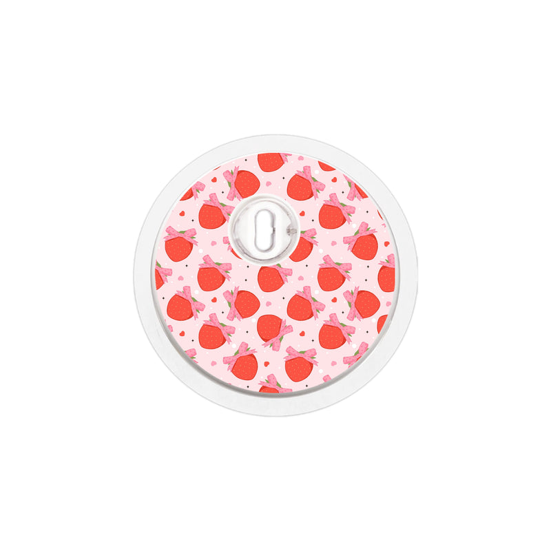 Peelz Strawberry Kisses FreeStyle Libre 3 Plus & Lingo  Sensor Sticker - Pump Peelz Peelz/Stickers