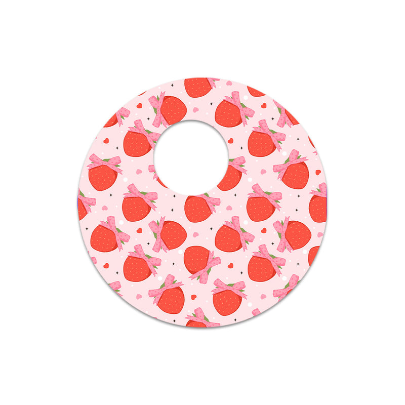 Peelz Strawberry Kisses FreeStyle Libre 3 Plus & Lingo  Sensor Sticker - Pump Peelz Peelz/Stickers