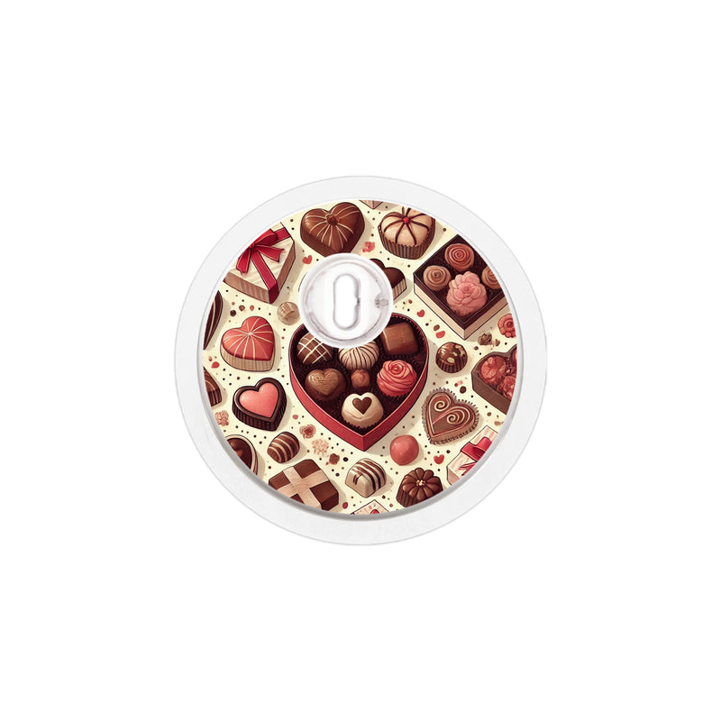 Peelz Chocolate Love Sticker Designed for the FreeStyle Libre 3 Plus & Lingo  Sensor Peelz/Stickers