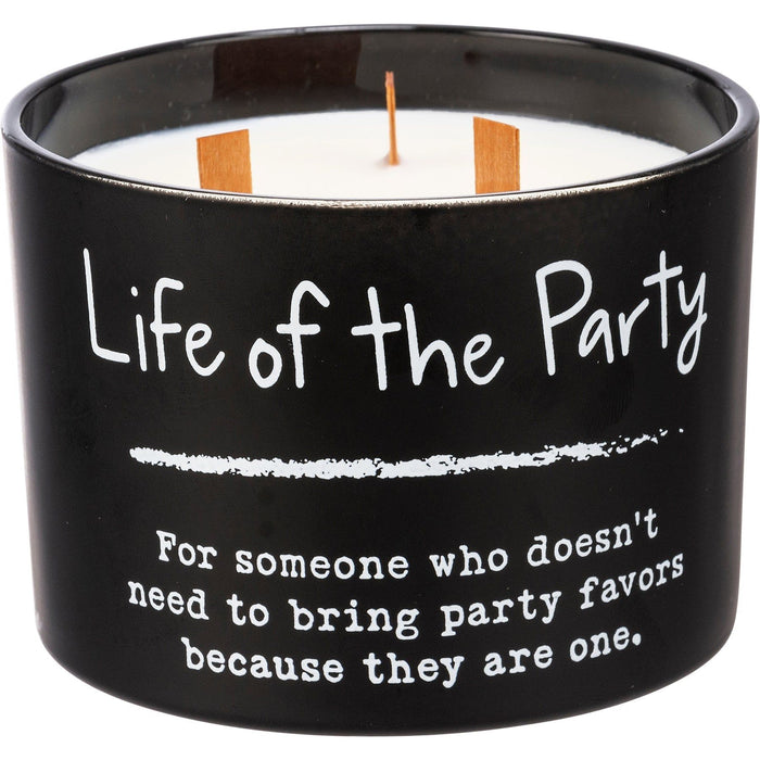 Life Of The Party Jar Candle | Sea Salt And Sage Scent Soy-Based Wax Candle | 14oz | Gift for Her