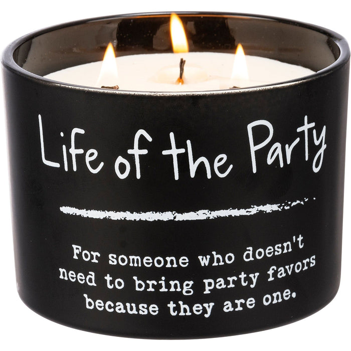 Life Of The Party Jar Candle | Sea Salt And Sage Scent Soy-Based Wax Candle | 14oz | Gift for Her