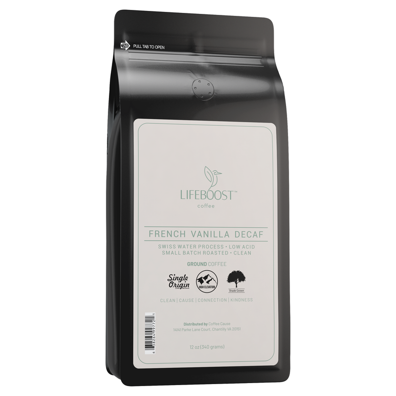 Lifeboost Coffee French Vanilla Decaf Decaf Roast