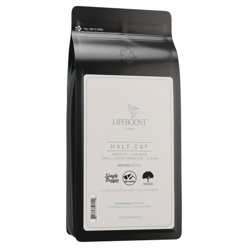 Lifeboost Coffee Half Caff Decaf Roast