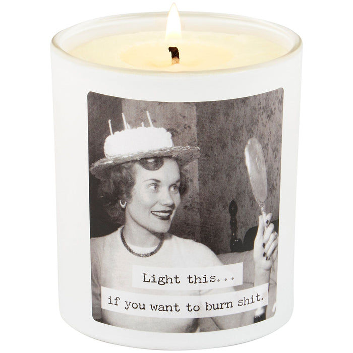 Light This Candle | Double Sided Vintage Photograph | Soy Wax Birthday Cake Scent