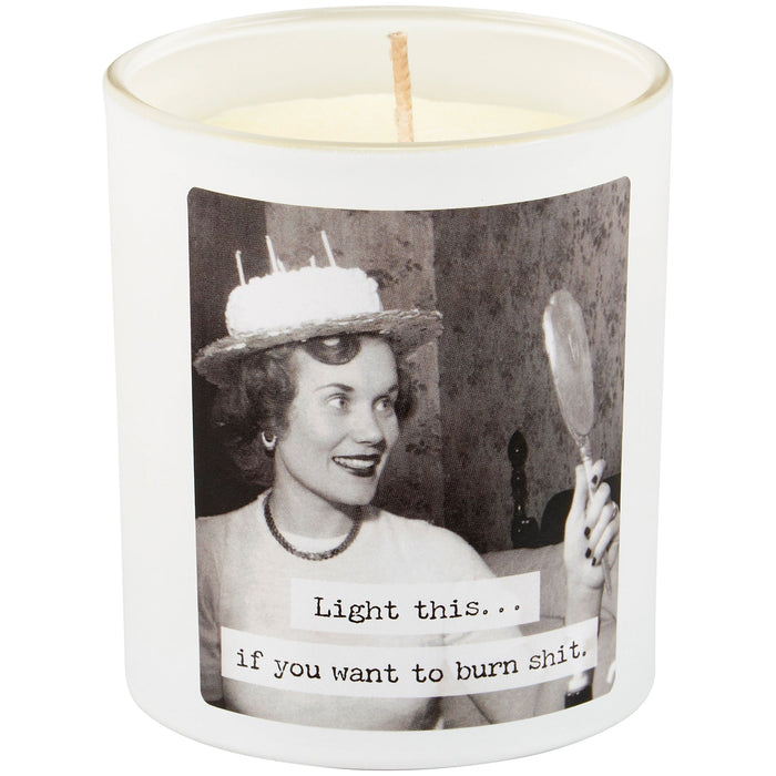 Light This Candle | Double Sided Vintage Photograph | Soy Wax Birthday Cake Scent