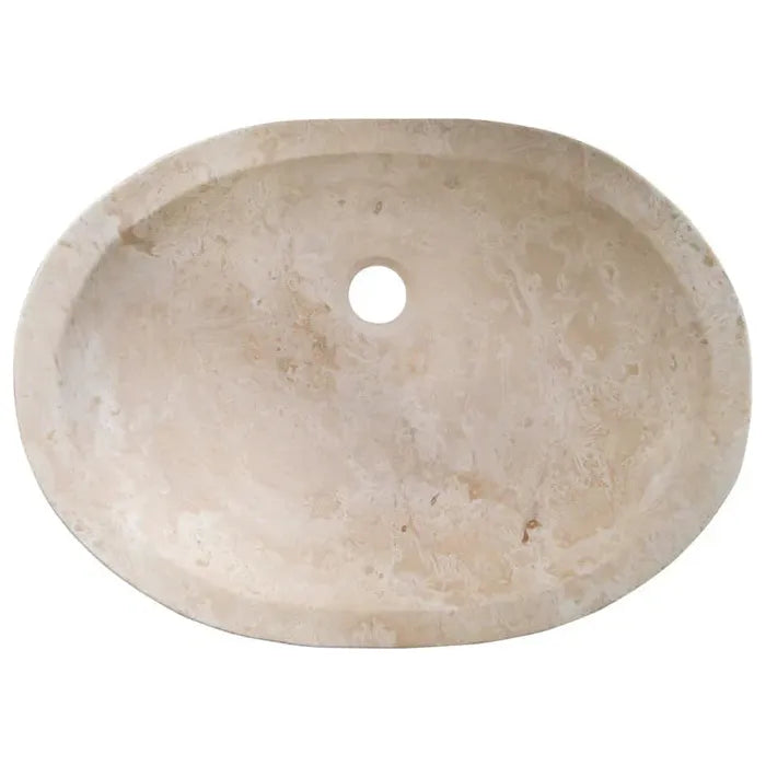 Light Travertine Natural Stone Designer Above Vanity Bathroom Vessel Sink Honed