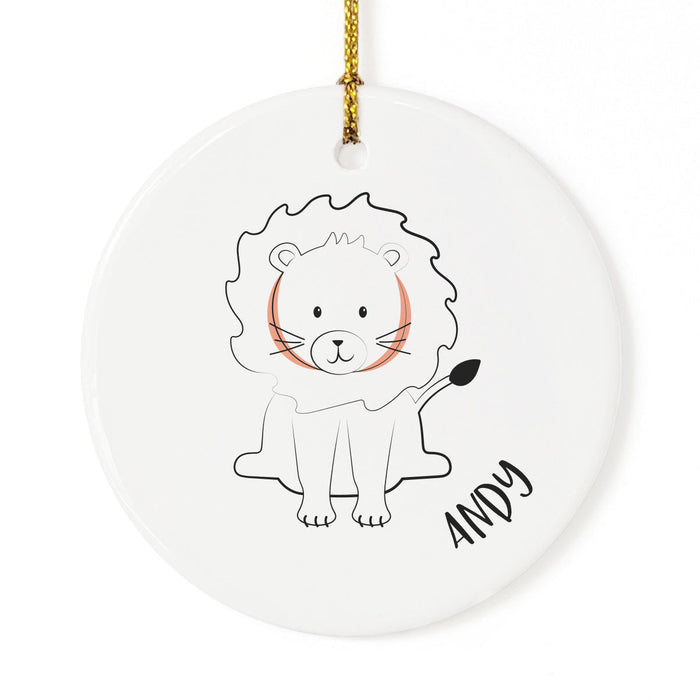 Personalized Name Lion Christmas Ornament by The Cotton & Canvas Co.