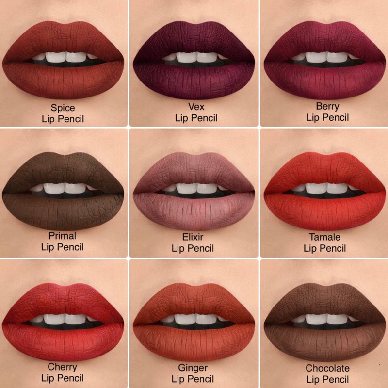 Sydoni Skincare and Beauty SYDONI RETRACTABLE MATTE LIP PENCIL with SHEA BUTTER 9 Rich, Smudge‑Resistant Shades Lip Liner