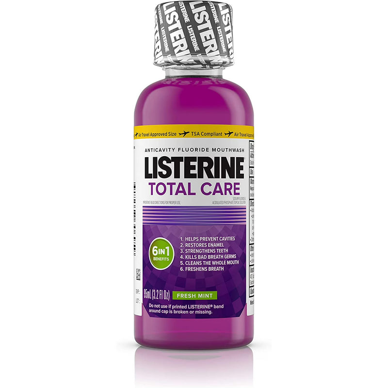 Listerine Listerine Total Care Zero Alcohol-Free Anticavity Mouthwash, Fresh Mint - 3.2 fl oz Trial Size Mouthwash