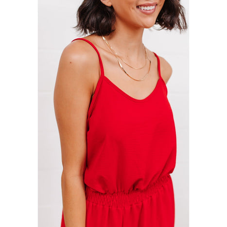 Livin' The Dream Jumpsuit in Red