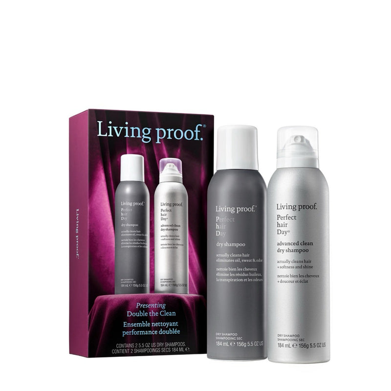 Nava Beauty Living Proof Presenting Double the Clean Gift Set Duo Hair White Smoke