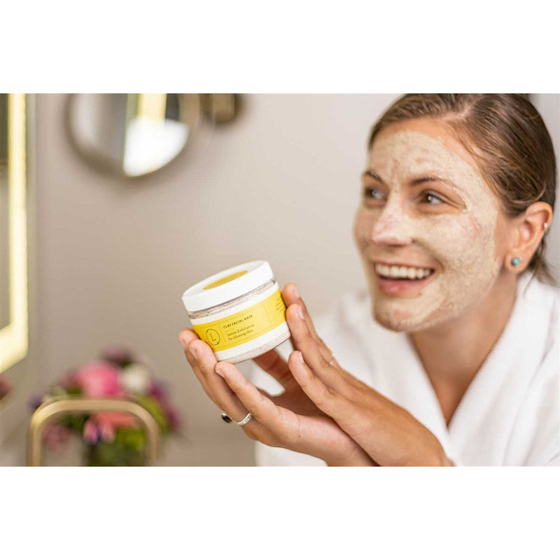 Lizush Natural Clay Facial Mask, Exfoliating Mask, Glowing skin Mask BODY SCRUBS