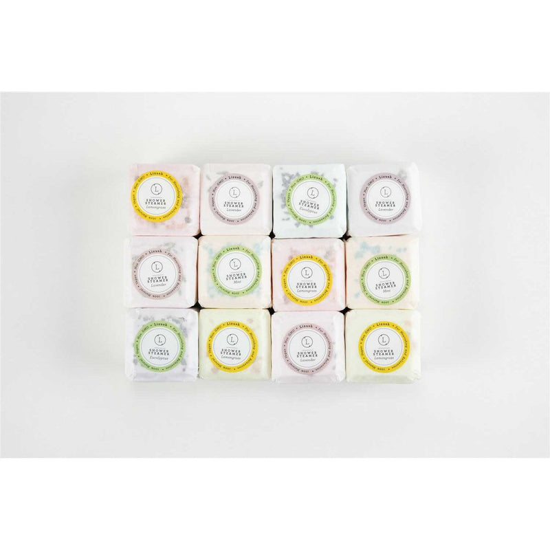 Lizush Shower Steamers, Set of 12 big fizzies, Cheer up Gift Set, Relaxing Gift Box BATH BOMBS & SHOWER STEAMERS