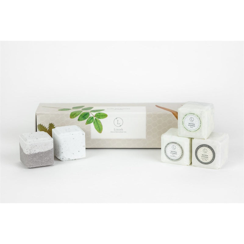 Lizush Earthy Shower Steamer, Refreshing Gift Box for Men and Women, Set of 5 Shower Steamers BATH BOMBS & SHOWER STEAMERS