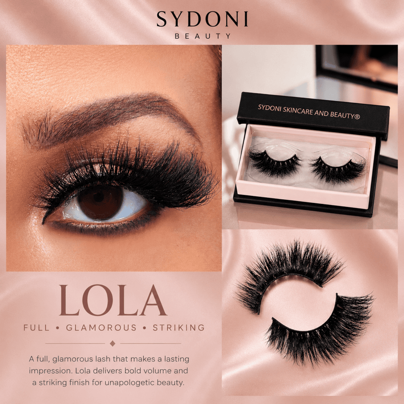 Sydoni Skincare and Beauty SYDONI "LOLA" LUXURY MINK LASHES - Full, Glamorous, Striking Mink Lashes