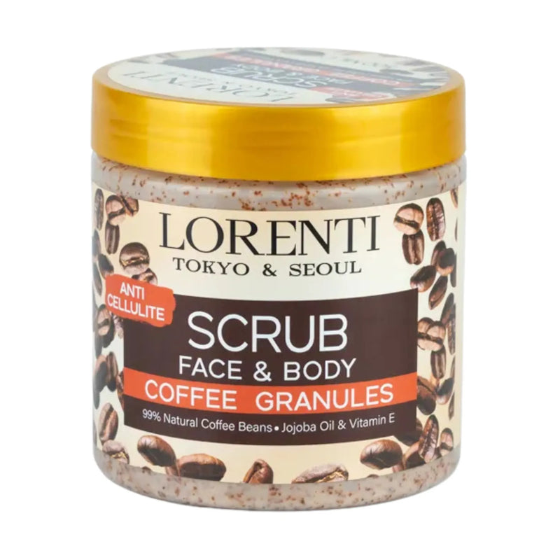 Vip Barber Supply Lorenti Face & Body Scrub Series 16.9oz | 500ml Face Scrub White Smoke Coffee Granules