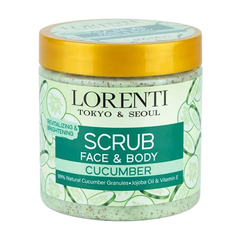 Vip Barber Supply Lorenti Face & Body Scrub Series 16.9oz | 500ml Face Scrub Light Gray Cucumber