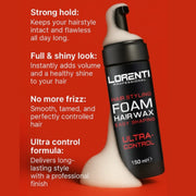 Vip Barber Supply Lorenti Foam Wax 150ml Styling Wax Firebrick