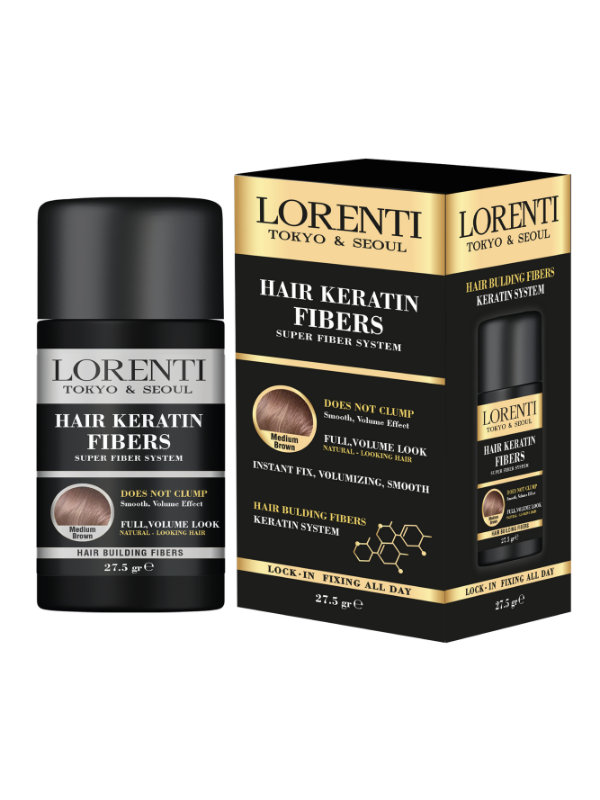 Vip Barber Supply Lorenti Keratin Hair Fiber Hair Fiber Black Medium Brown
