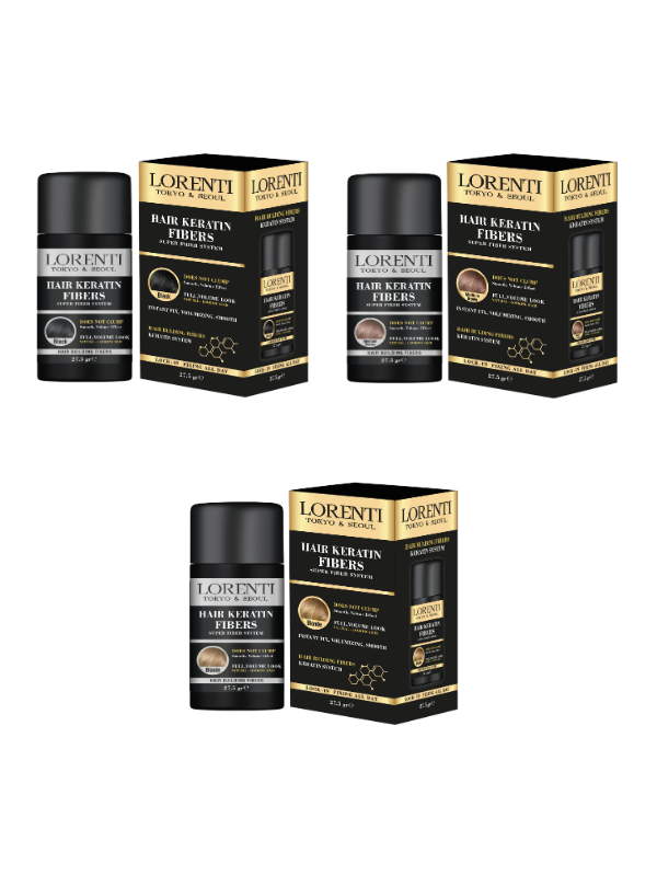 Vip Barber Supply Lorenti Keratin Hair Fiber Hair Fiber White Smoke Black,Medium Brown