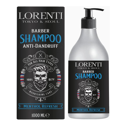 Vip Barber Supply Lorenti Men Shampoo 1000ml Assorted Types Shampoo Dark Slate Gray Anti-Dandruff - Menthol Refresh,Anti Hair Loss - Keratin Therapy