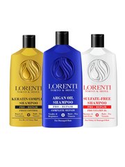 Vip Barber Supply Lorenti Shampoo 630ml - Sulfate-Free, Keratin & Argan Infusion for Healthy Hair Shampoo White Smoke Sulfate Free,Keratin,Argan Oil Pre-Repair,Collagen & Biotin