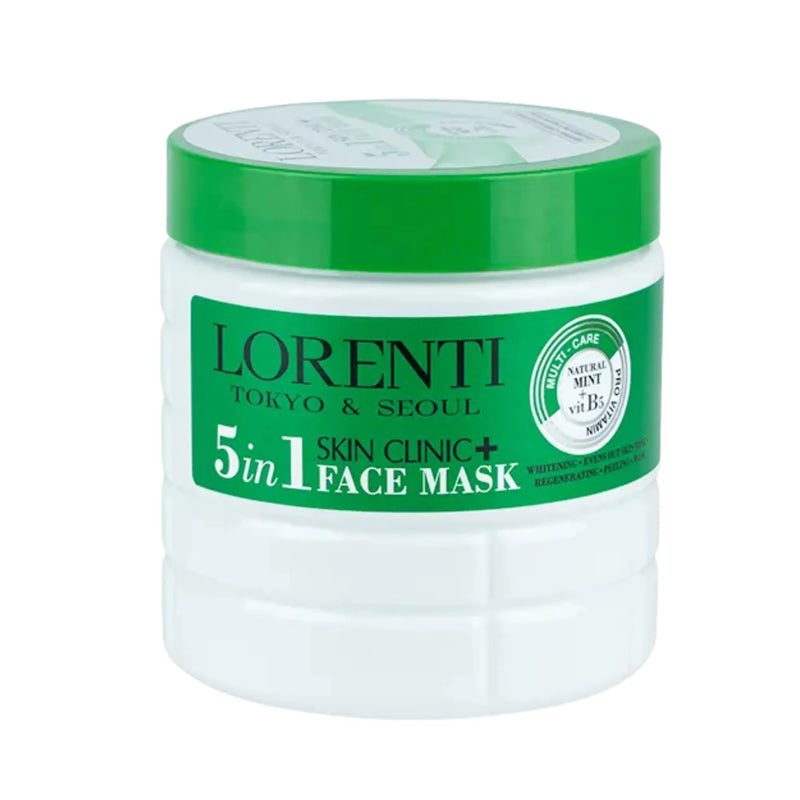 Vip Barber Supply Lorenti Skin Clinic+ 5 in 1 Natural Mint B5 Facial Mask 500ml #LO-FM500-NM Facial Mask Alice Blue