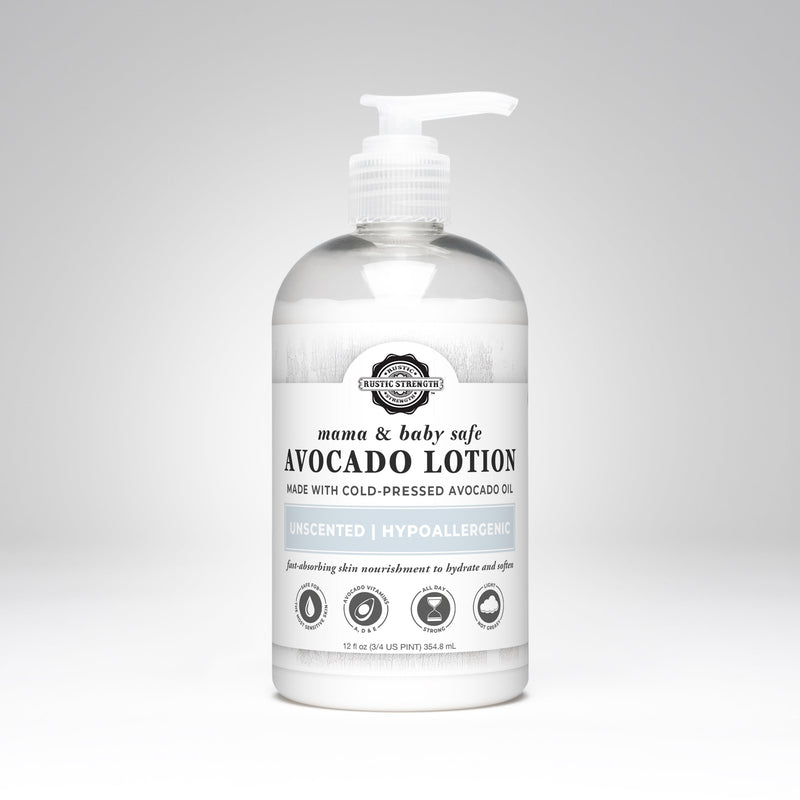 Rustic Strength Avocado Lotion | Mama + Baby Safe Lotion