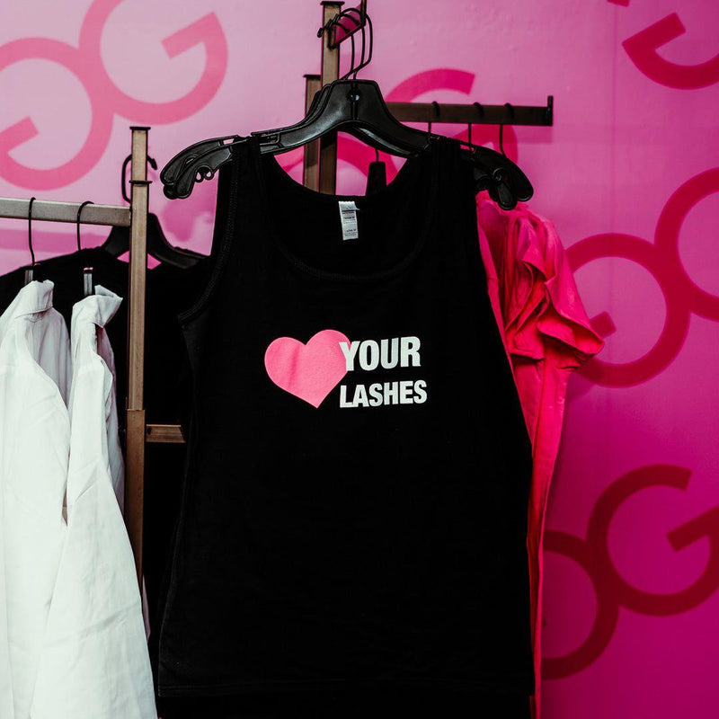 GladGirl Love Your Lashes T-Shirt Marketing