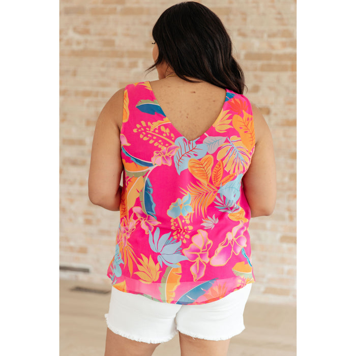 Love Me Like You Do Floral Sleeveless Blouse