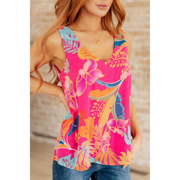 Love Me Like You Do Floral Sleeveless Blouse