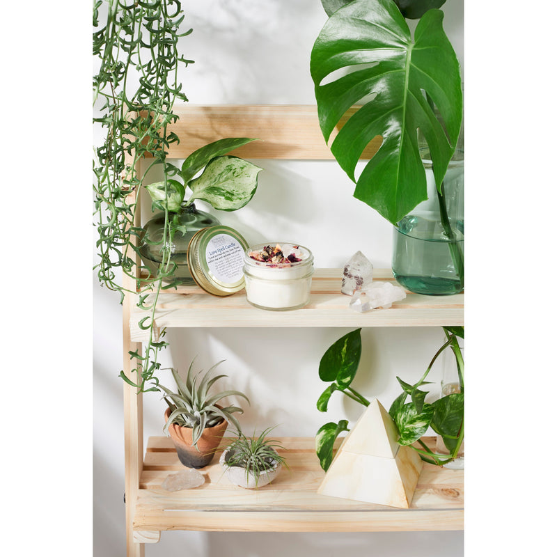 Butter Me Up Organics Love Spell / Intention Candle/ Ritual Candle / Love and Light / Rose Quartz / Crystal Candle Metaphysical