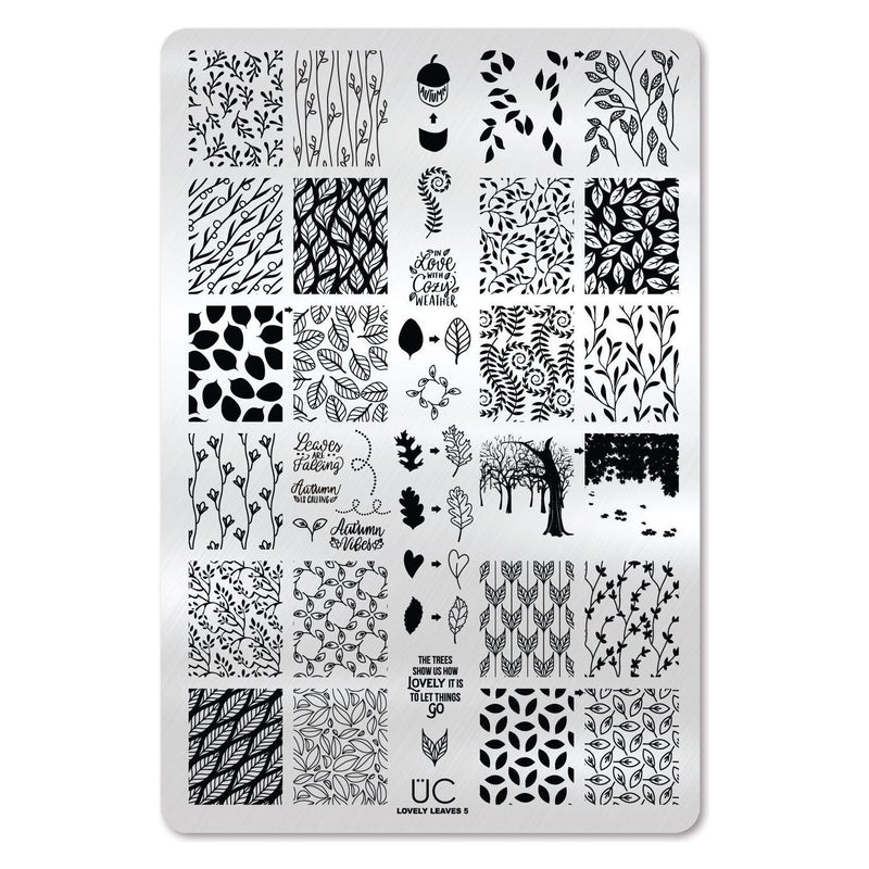 UberChic Beauty Lovely Leaves-05 Stamping Plate